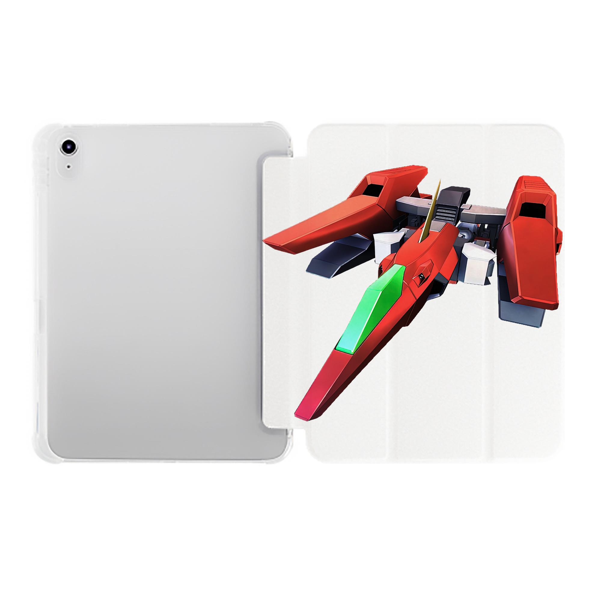 （画像用） 機動戦士ガンダム Mobile Suit Gundam IPad ケース ペン収納付き 三つ折りスタンド PUレザー×シリコン 対応機種9.5/10.5/10.9インチ